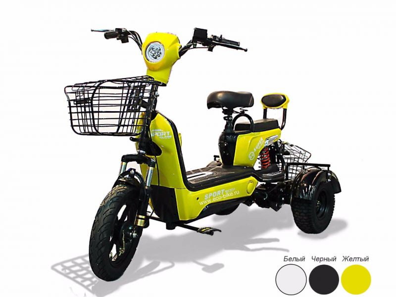 Электроскутер Trike 500W - электротрицикл грузовой Greengo V6 500W